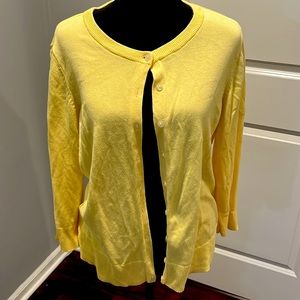 Yellow cardigan